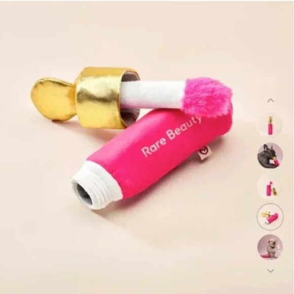 NWT Rare Beauty by Selena Gomez Soft Pooch Blush Dog Toy - Picture 4 of 7